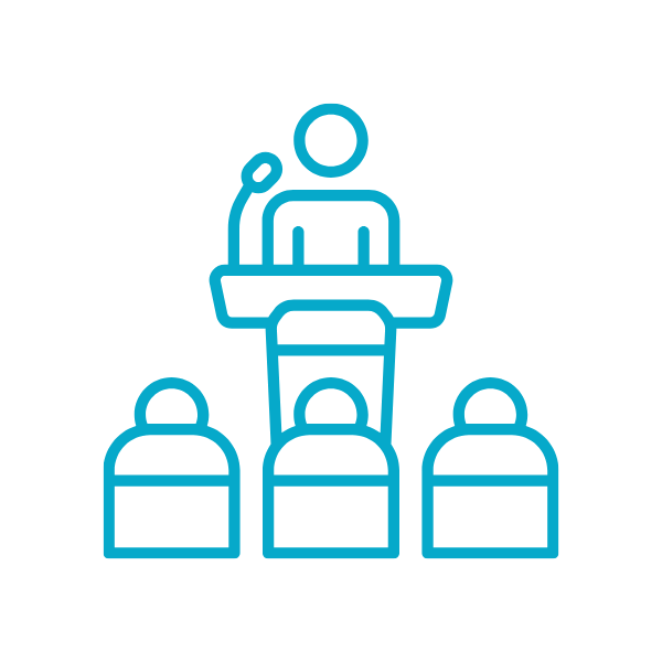 speaker and speaking engagements icon
